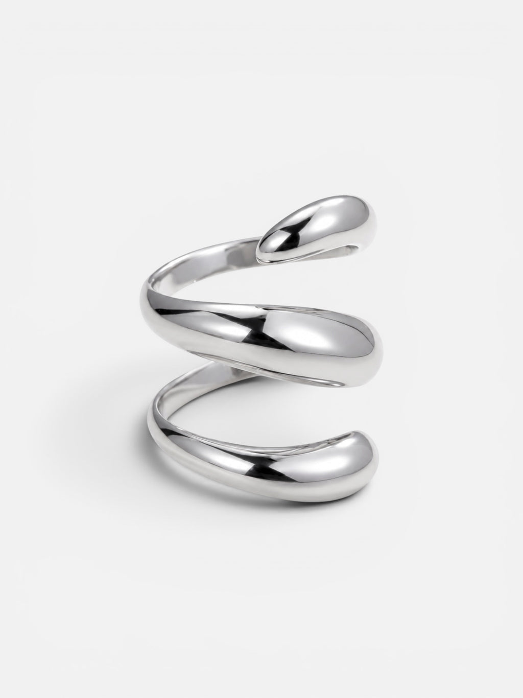 spiral wrap chunky silver ring