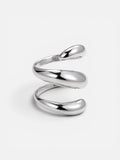 spiral wrap chunky silver ring