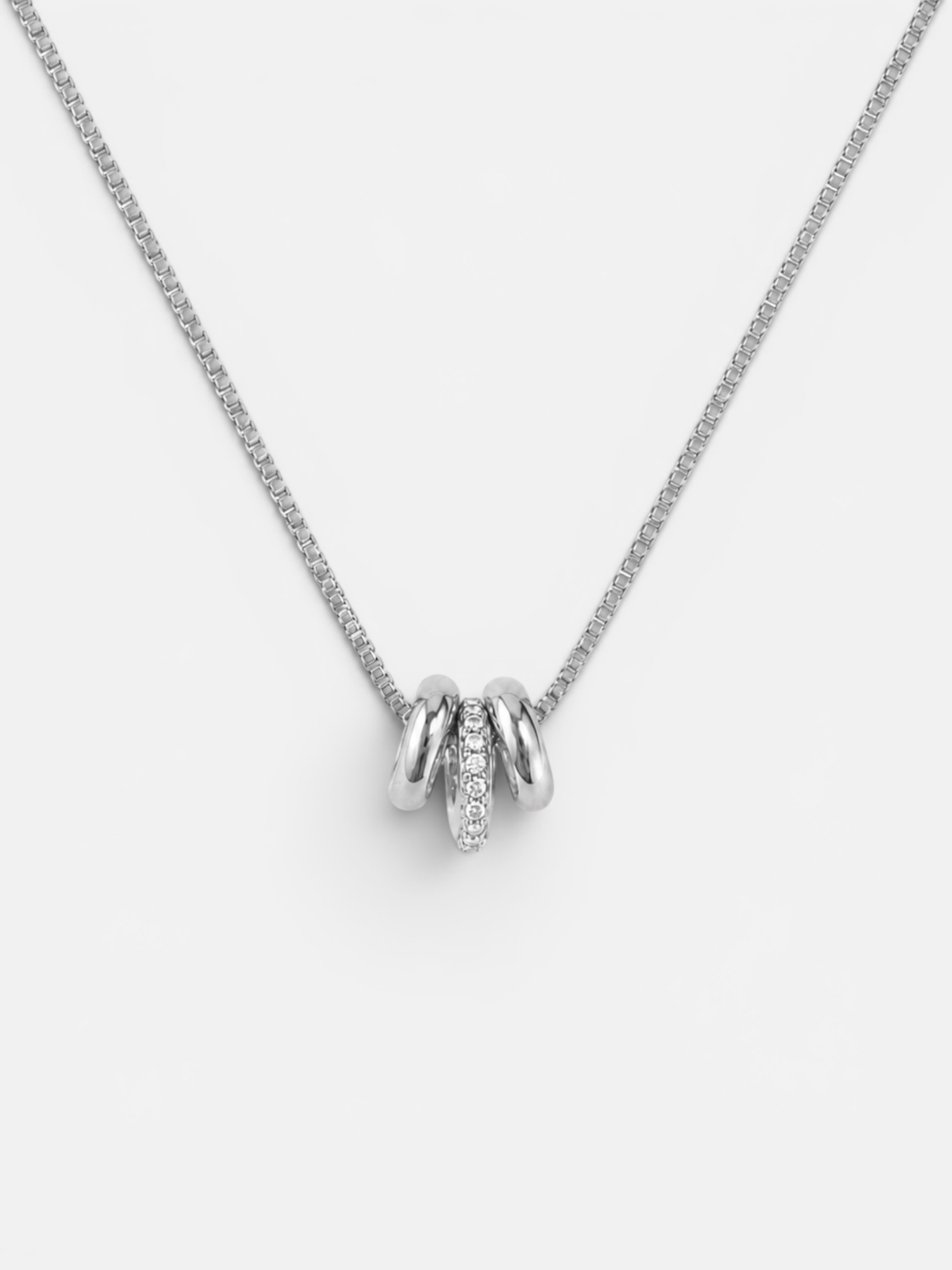 halo stack necklace