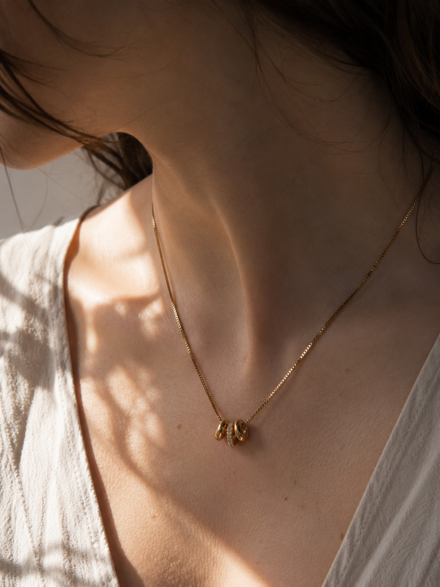 halo stack necklace