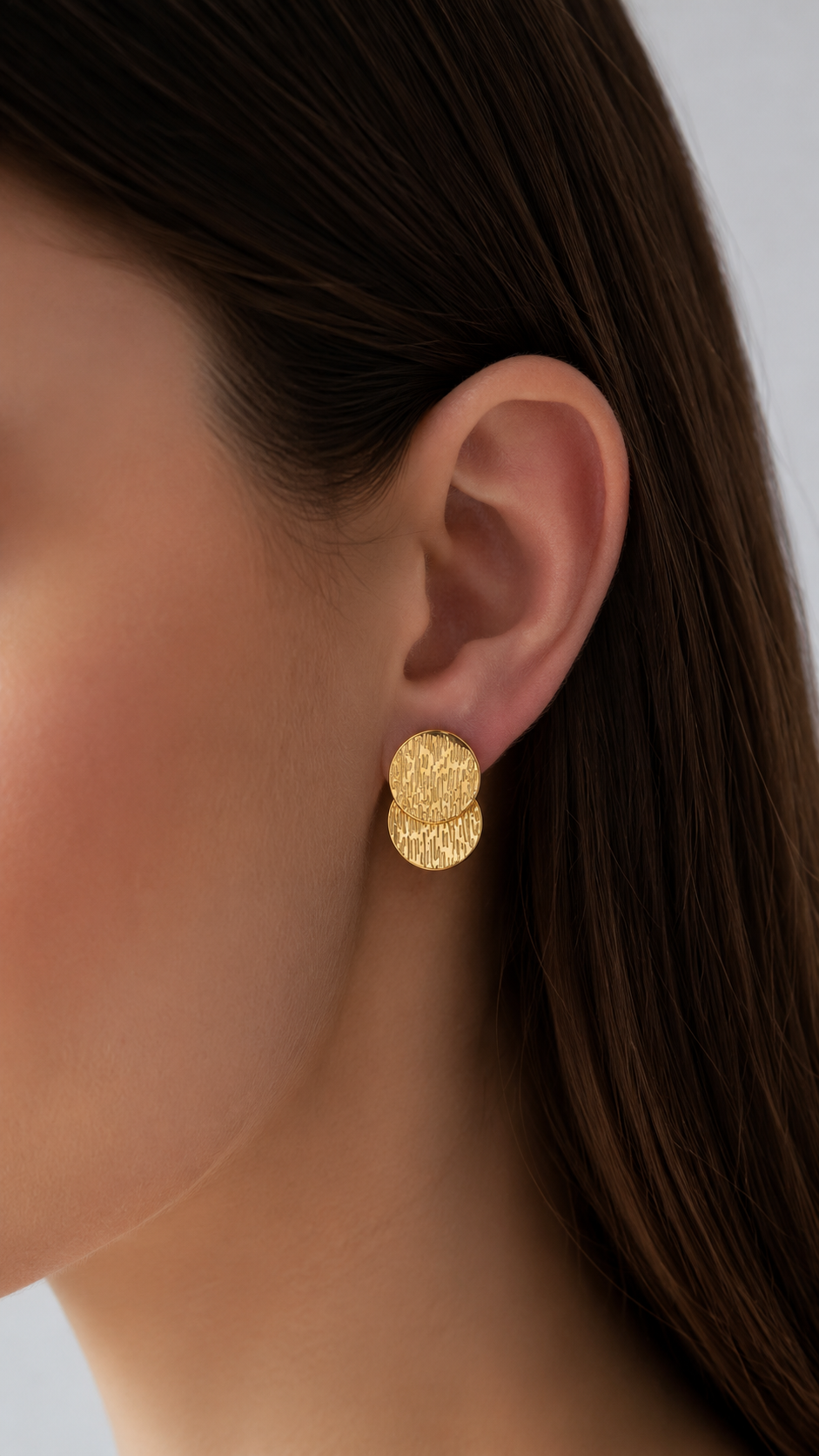 textured disk earrings