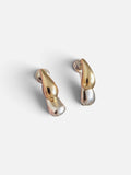 two tone drop earrings