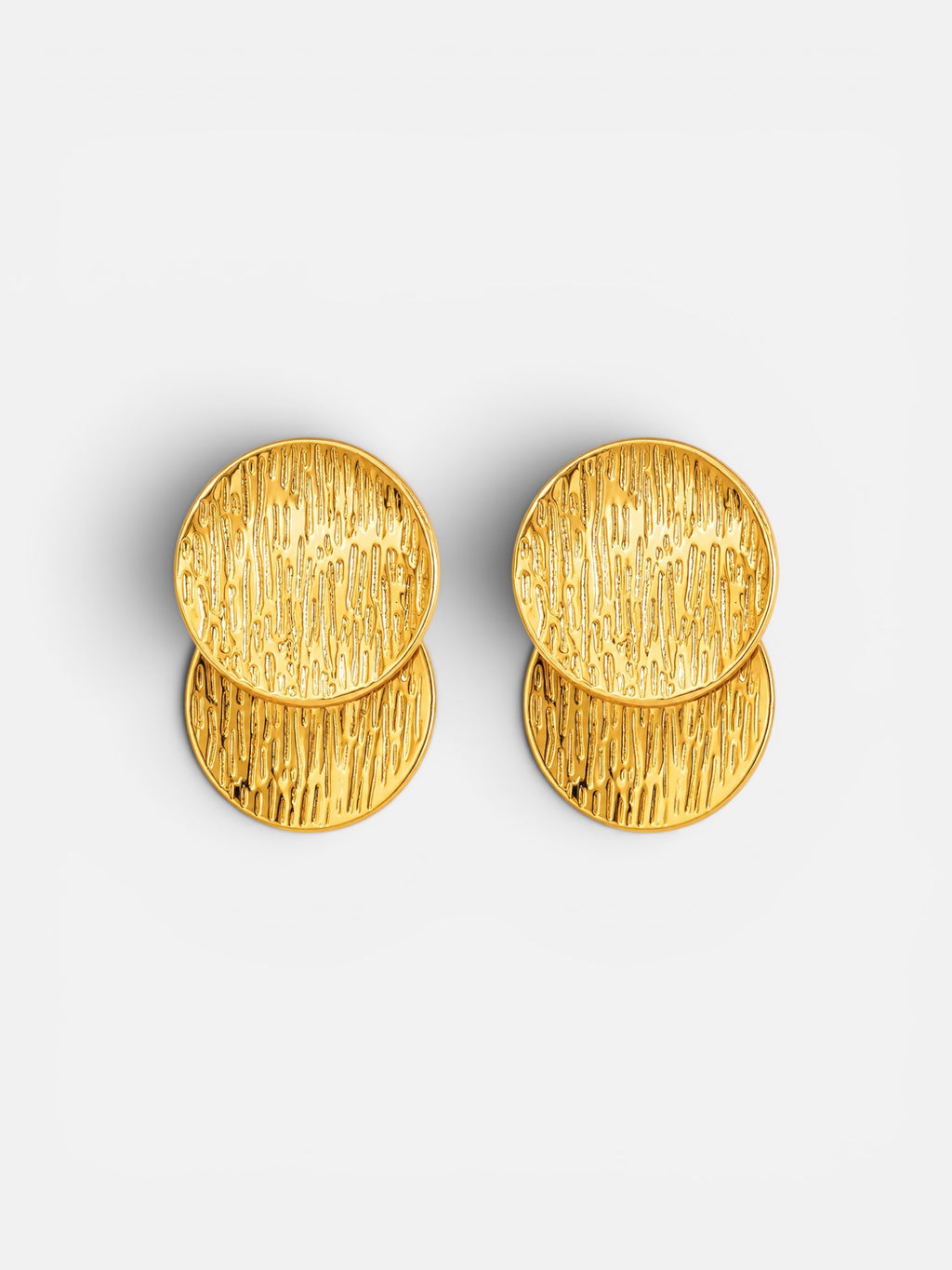 textured disk earrings