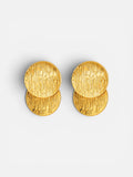 textured disk earrings