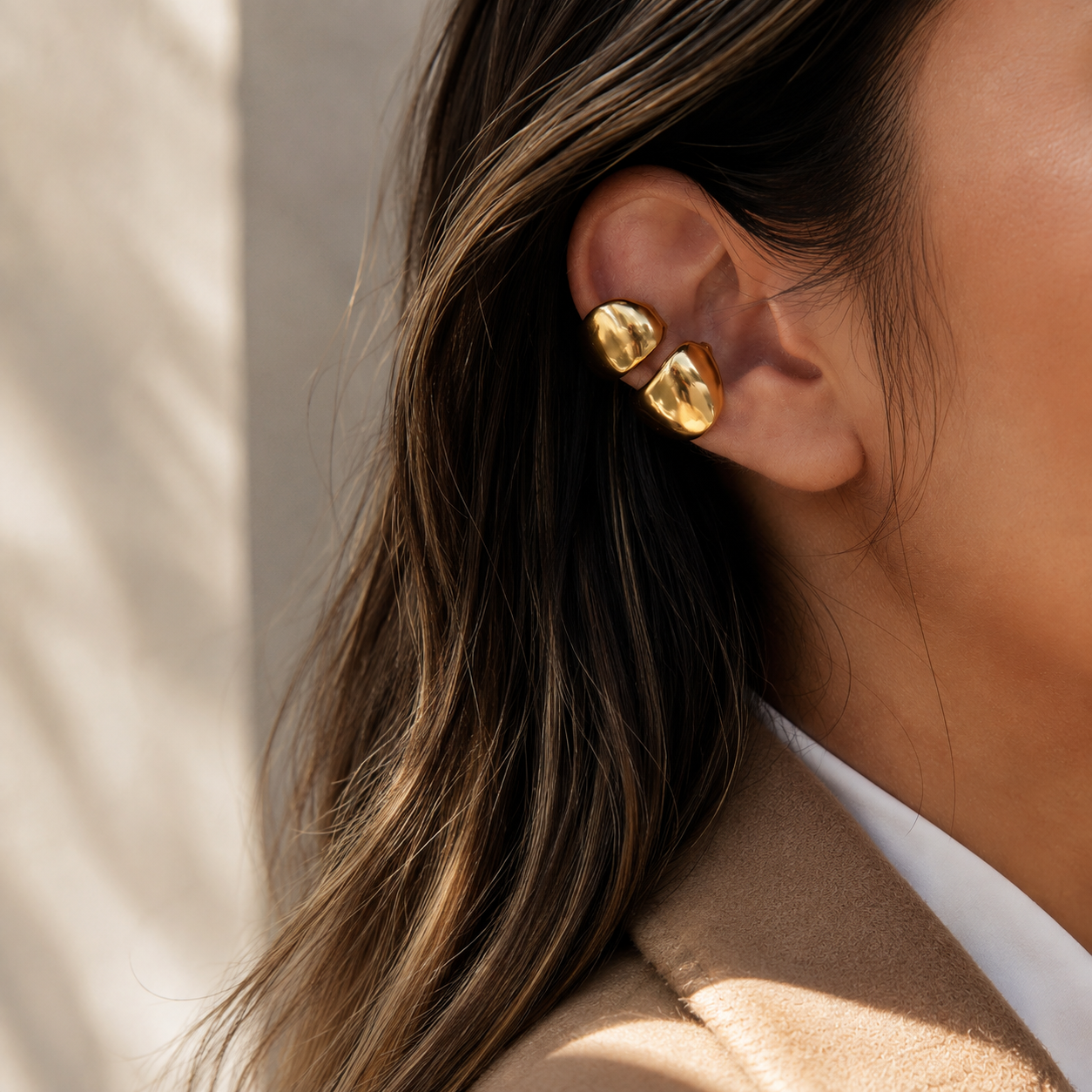 golden fold ear cuffs
